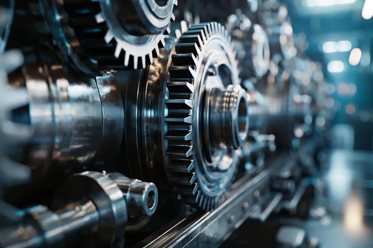 metal gears from an engine block