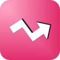 integrations long-term arrow zig zagging to right and up