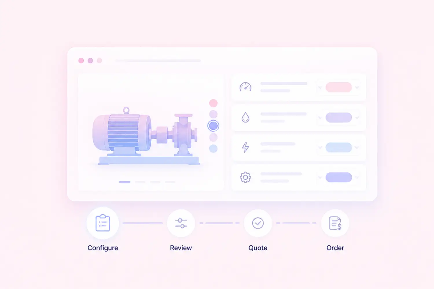 manufacturing product configuration interface