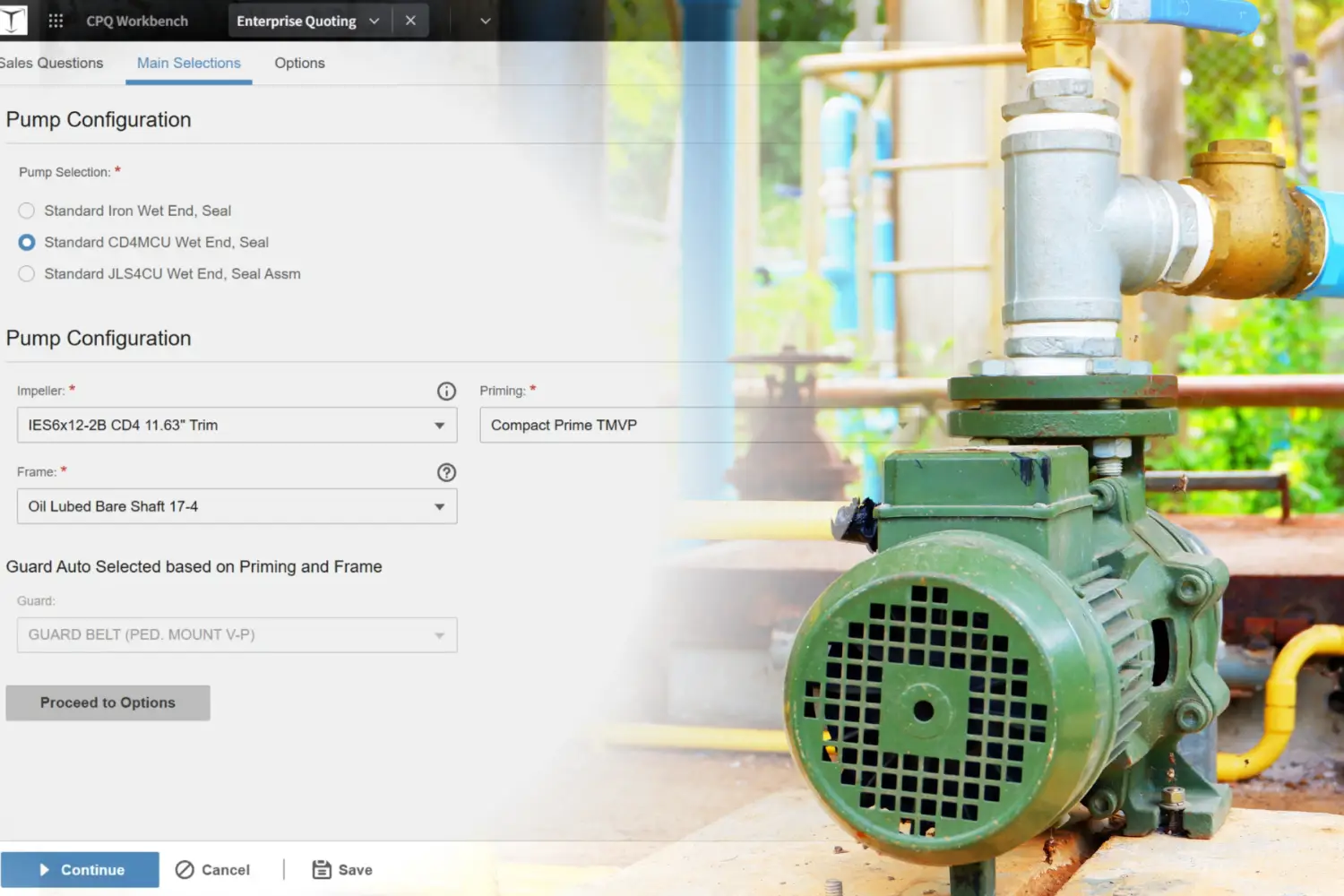 cpq pump configurations